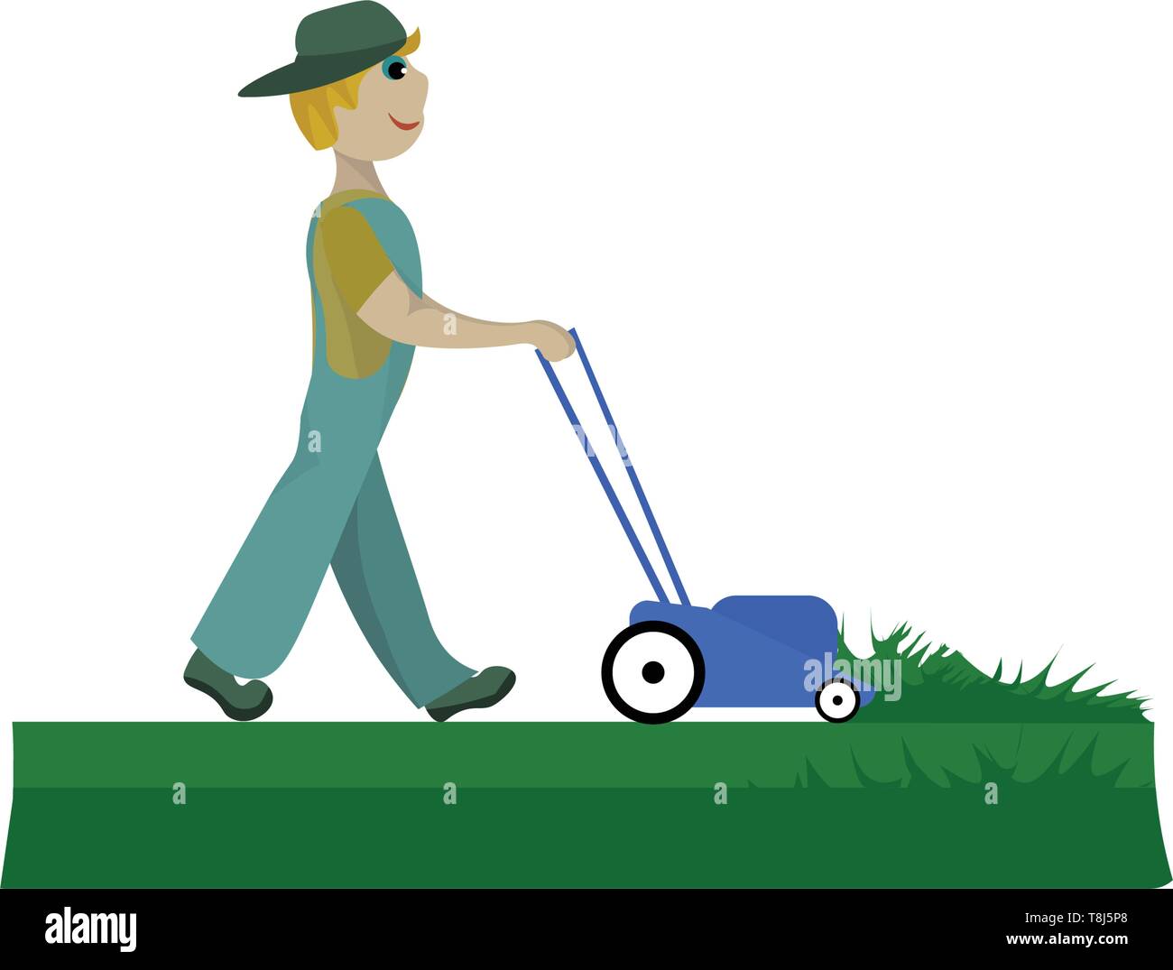 Drawing of lawnmower hi-res stock photography and images - Alamy