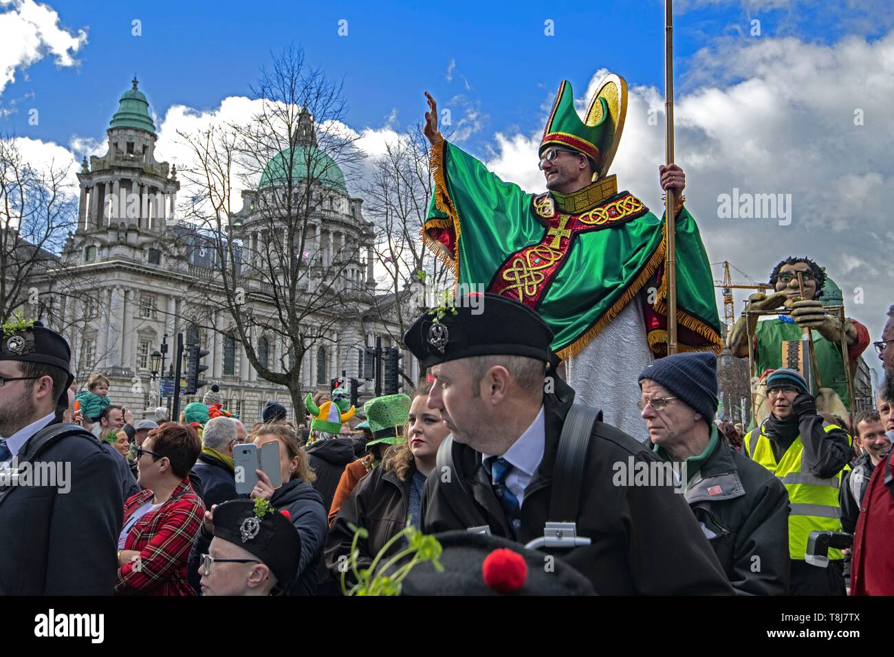 United Kingdom, Northern Ireland, St Patrick's day, irish dancing Stock ...