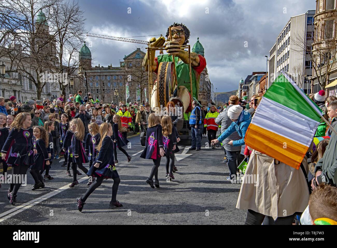 United Kingdom, Northern Ireland, St Patrick's day, irish dancing Stock ...