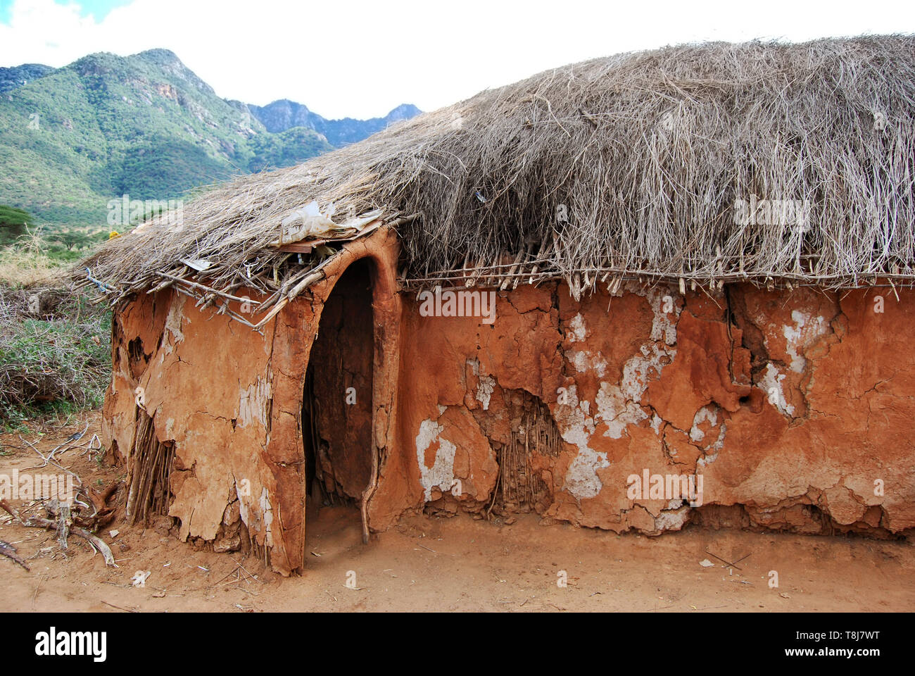Traditional Maasai hut, Kilimanjaro Region, Tanzania Stock Photo Alamy