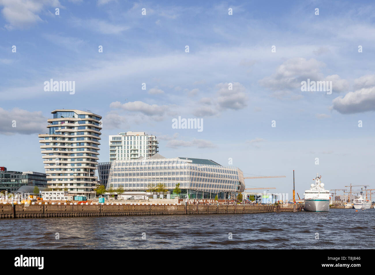 Hafencity, tower, Hamburg, Germany , Europe Stock Photo