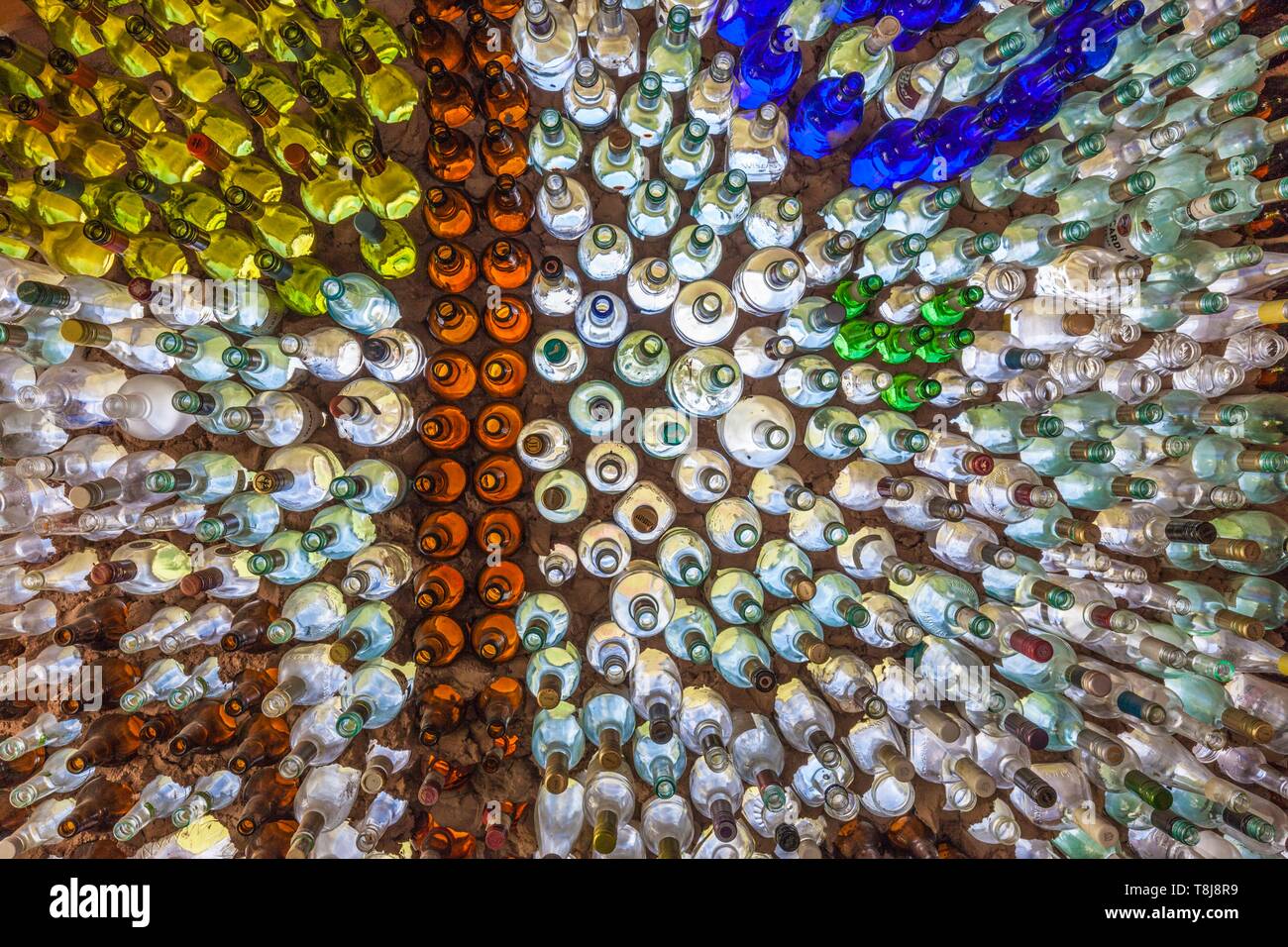 Canada, Prince Edward Island, Point Prim, bottle house, interior Stock