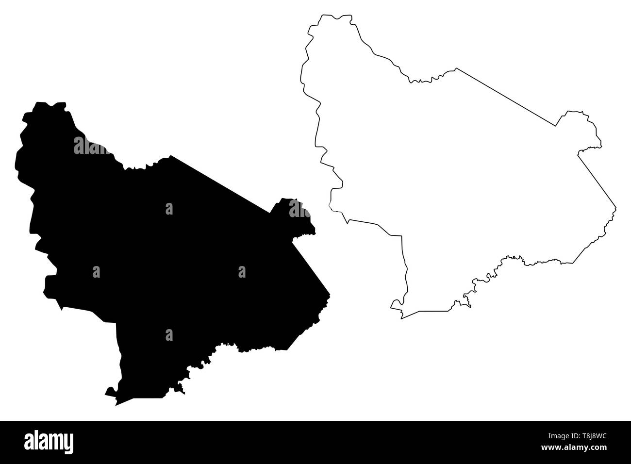 Est Region (Regions of Burkina Faso, Burkina Faso) map vector illustration, scribble sketch Est map Stock Vector