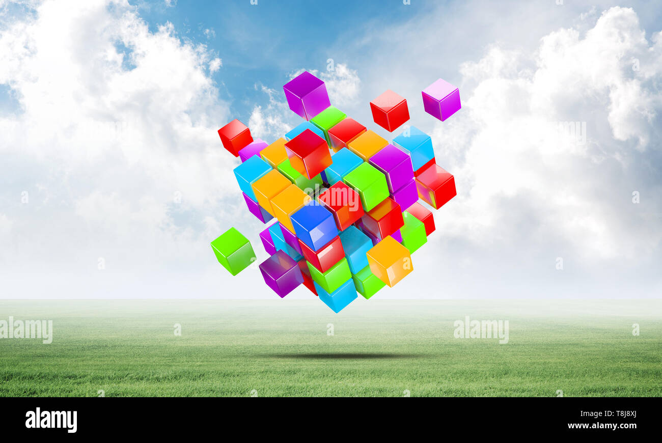 Abstract Landscape Cubes High Resolution Stock Photography and Images ...