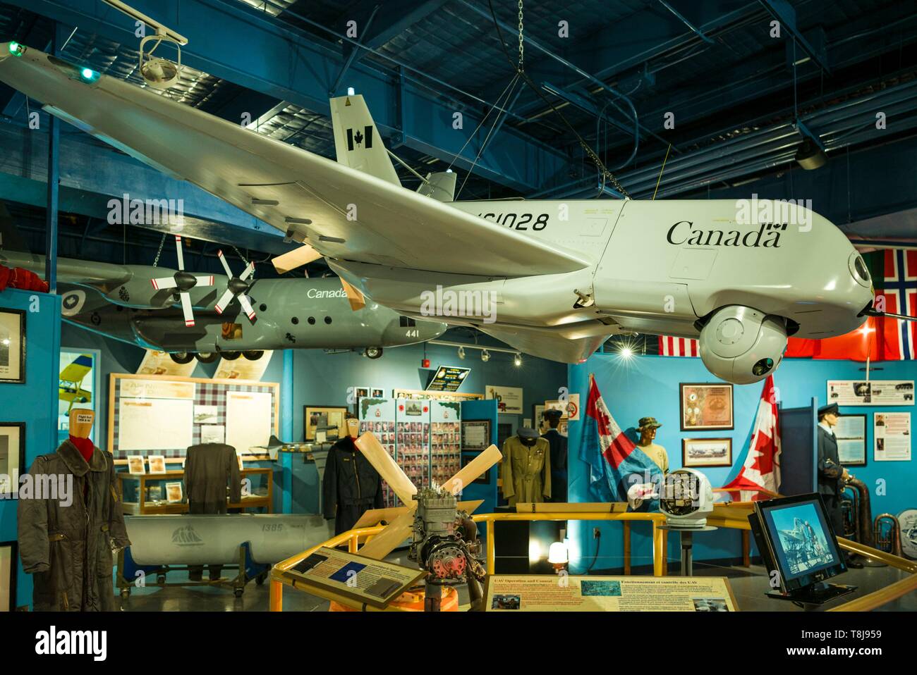 Canada, Nova Scotia, Kingston, Greenwood Aviation Museum at CFB Greenwood, Canadian military drone Stock Photo