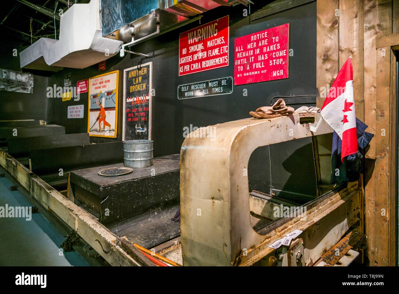 Canada, Nova Scotia, Glace Bay, Cape Breton Miners Museum, coal mining history museum, tram used
