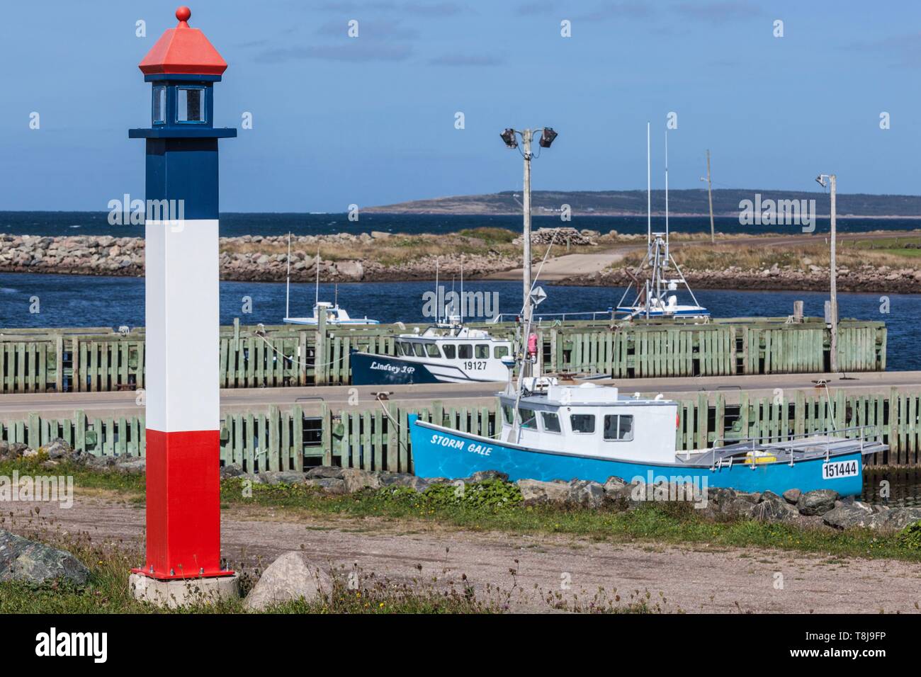 Canada, Nova Scotia, Grand Etang, town harbor Stock Photo