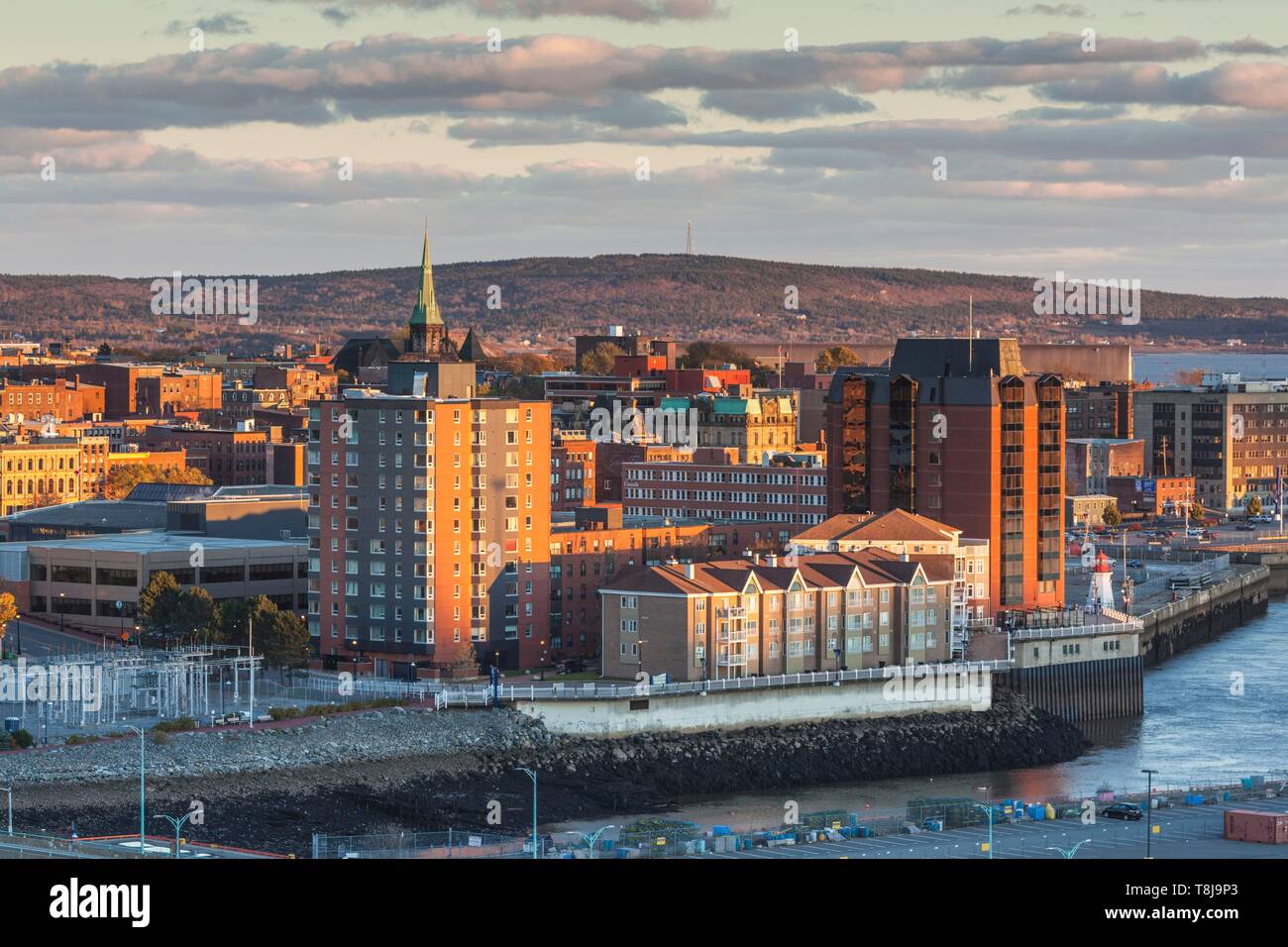 Canada, New Brunswick, Saint John, skyline from Saint John Harbour