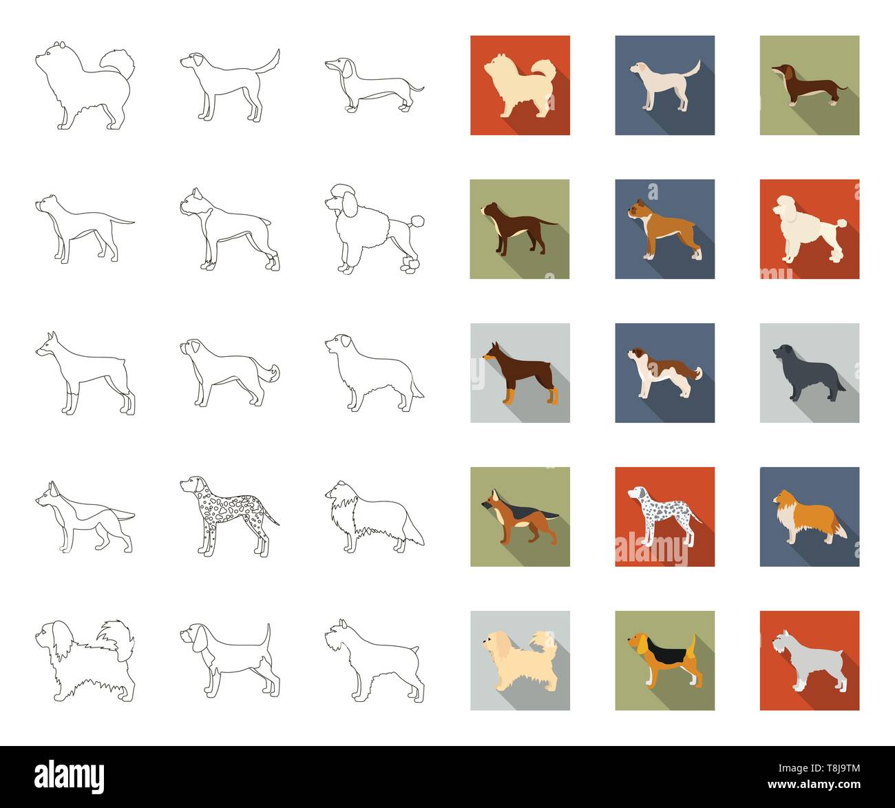 animal,beagle,bernard,boxer,breed,breeding,breeds,bull,care,carnivorous,chao-chao,collection,collie,concept,dachshund,dalmatian,decorative,design,different,doberman,dog,element,eps,face,gray,hair,icon,illustration,isolated,labrador,logo,mammal,mittelschnauzer,official,outline,flat,paw,pet,pikines,pit,poodle,pug,retriever,set,shepherd,sign,symbol,vector,web,white Vector Vectors , Stock Vector