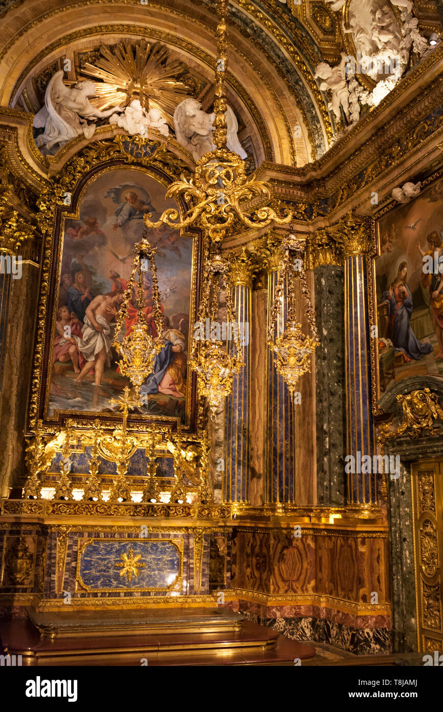 The Chapel of St. John the Baptist, Igreja de São Roque, Lisbon, Portugal: kitsch, glitz and bling Stock Photo