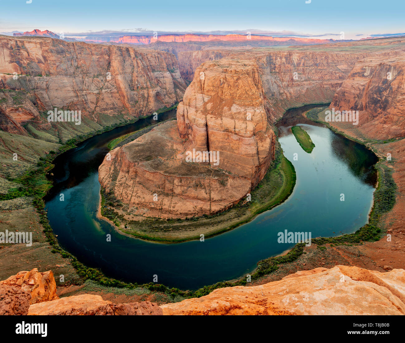 Horseshoe Bend Canyon and Colorado river in Page, Arizona, USA Stock Photo