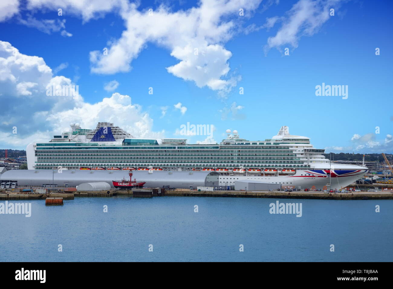 SOUTHAMPTON, ENGLAND - September 18, 2016: P O Cruises is a British cruise line based at Carnival House in Southampton, England, operated by Carnival  Stock Photo