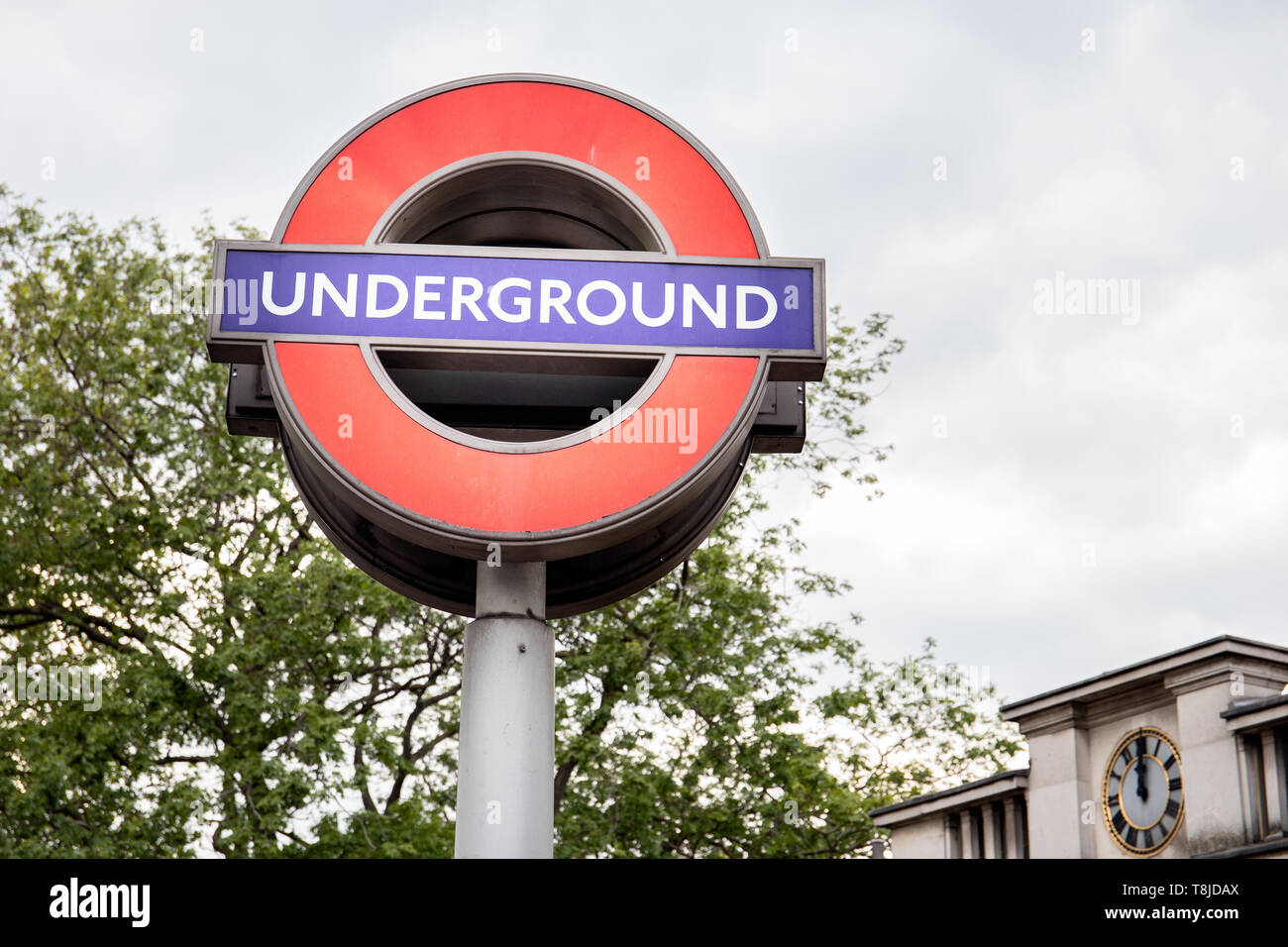 Underground station Sign in London Stock Photo - Alamy