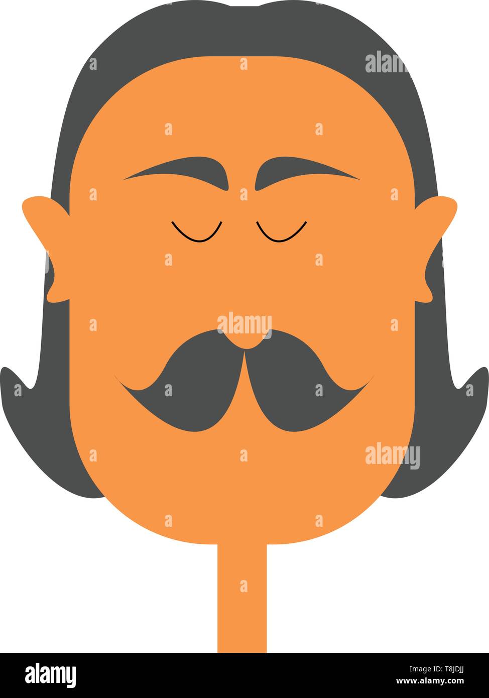 Drooping moustache Stock Vector Images - Alamy