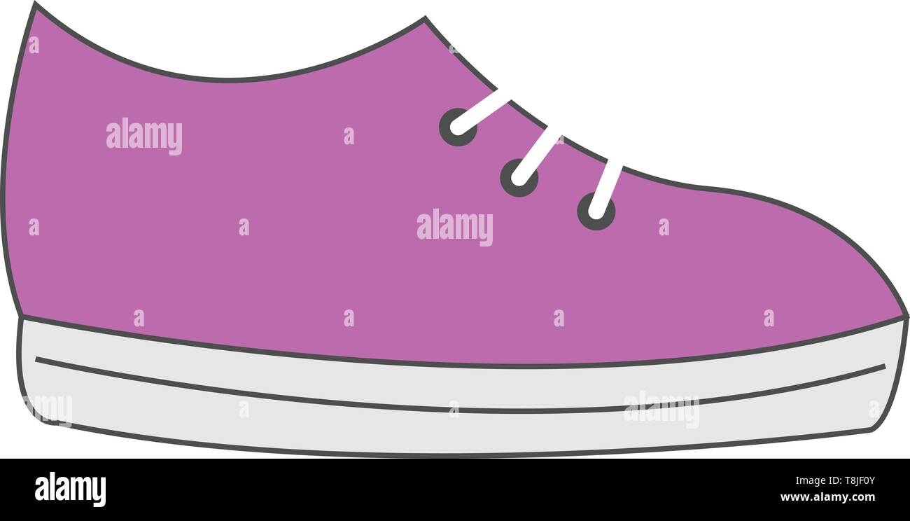 Beautiful Pink sneakers with white sole and white laces used for ...