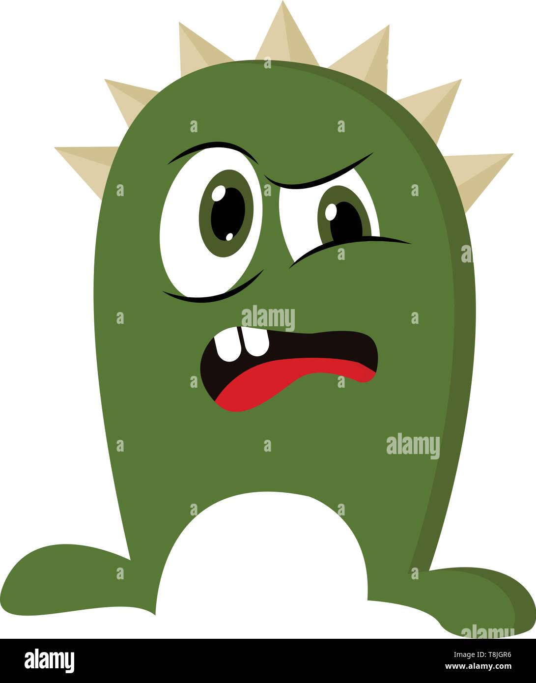 Cartoon ugly green monster face hi-res stock photography and images - Alamy
