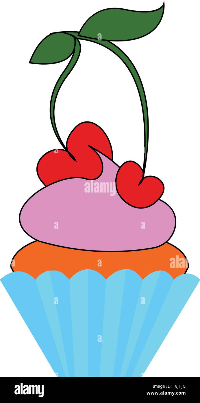 icing with cherry on top clipart