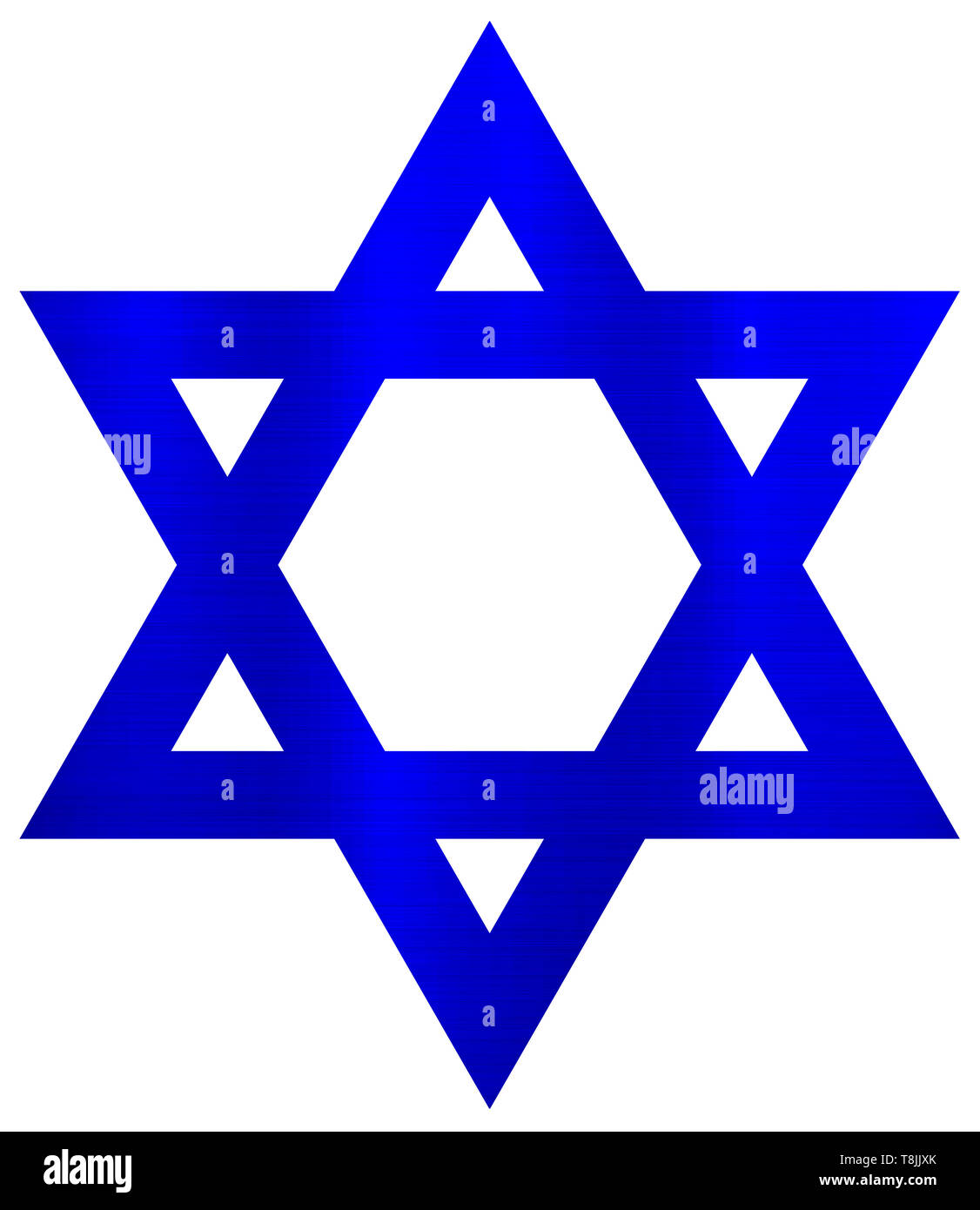 metallic star of david judaism jewish religion blue illustration Stock ...