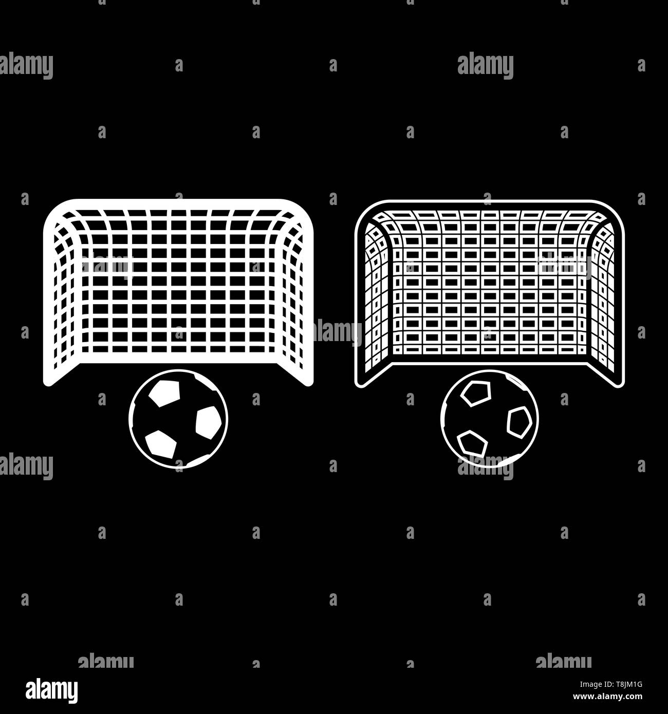 Soccer ball and gate Penalty concept Goal aspiration Big football