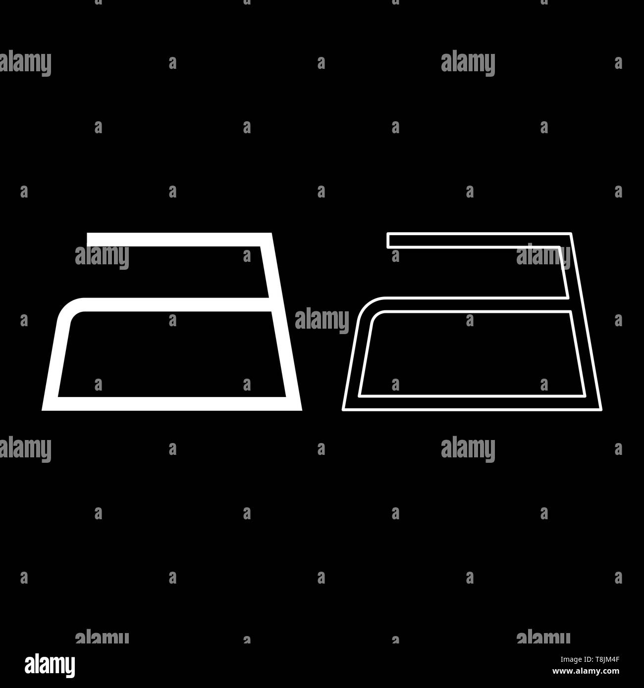 Ironing is allowed Clothes care symbols Washing concept Laundry sign ...