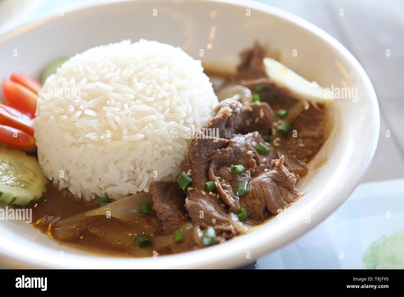 Gyudon ,Japanese beef rice bowl Stock Photo - Alamy