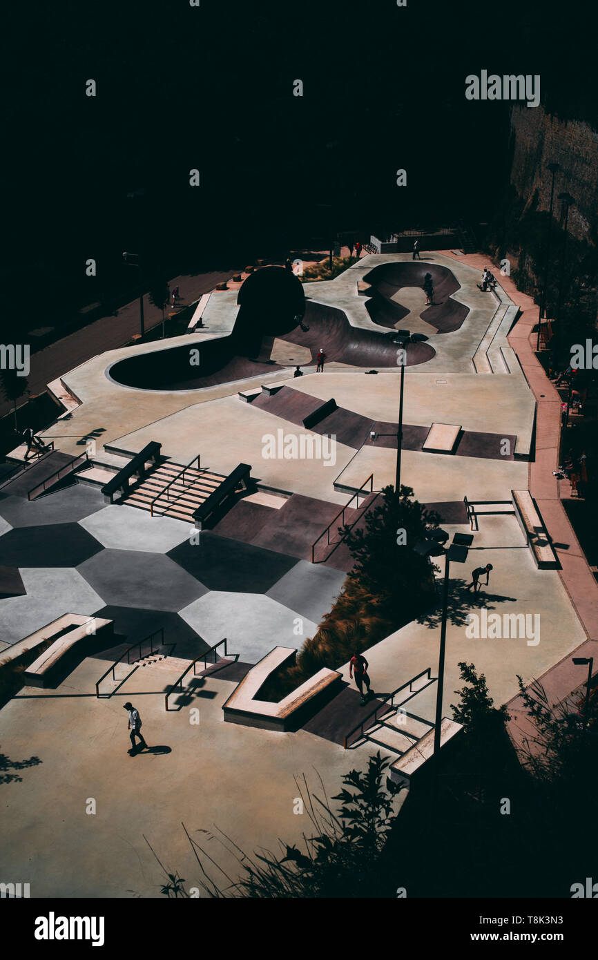 Skatepark Peitruss Luxembourg City Stock Photo Alamy