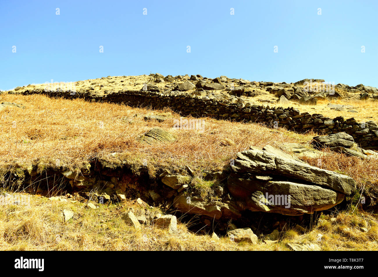 Chew valley summit above Dovestone reservoir in the Peak District National Park Stock Photo