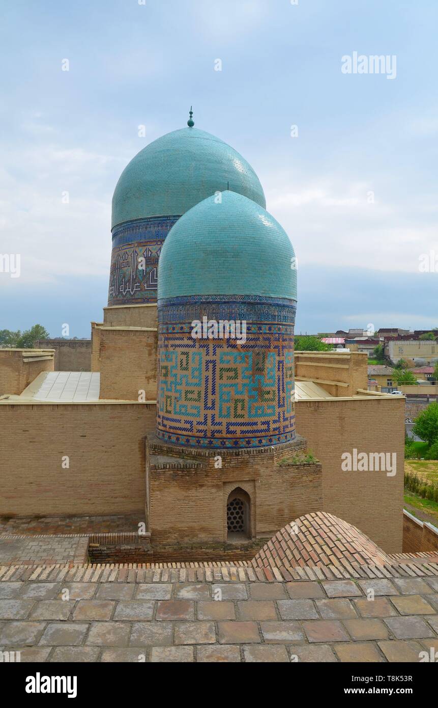 Samarkand, UNESCO Weltkulturerbe in Usbekistan: In der Totenstadt Shohizinda Stock Photo