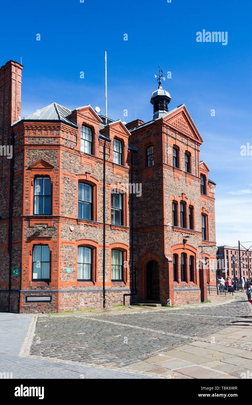 The Pilotage building, near Canning Dock, River Mersey, Liverpool. The building was opened in 1883 to house management of the port's pilot boats. Stock Photo