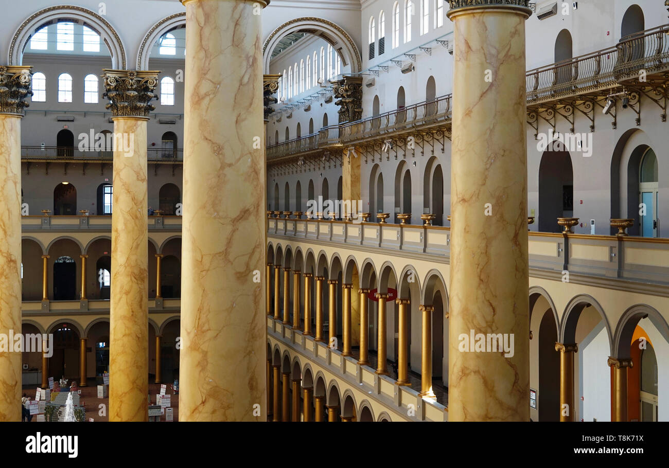 The interior view of the Great Hall of National Building Museum ...