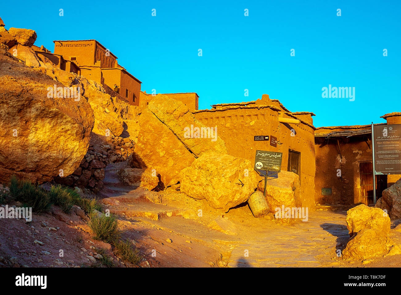 Kasbah Ait Ben Haddou in the Atlas Mountains of Morocco. UNESCO World Heritage Site since 1987. Several films have been shot there Stock Photo