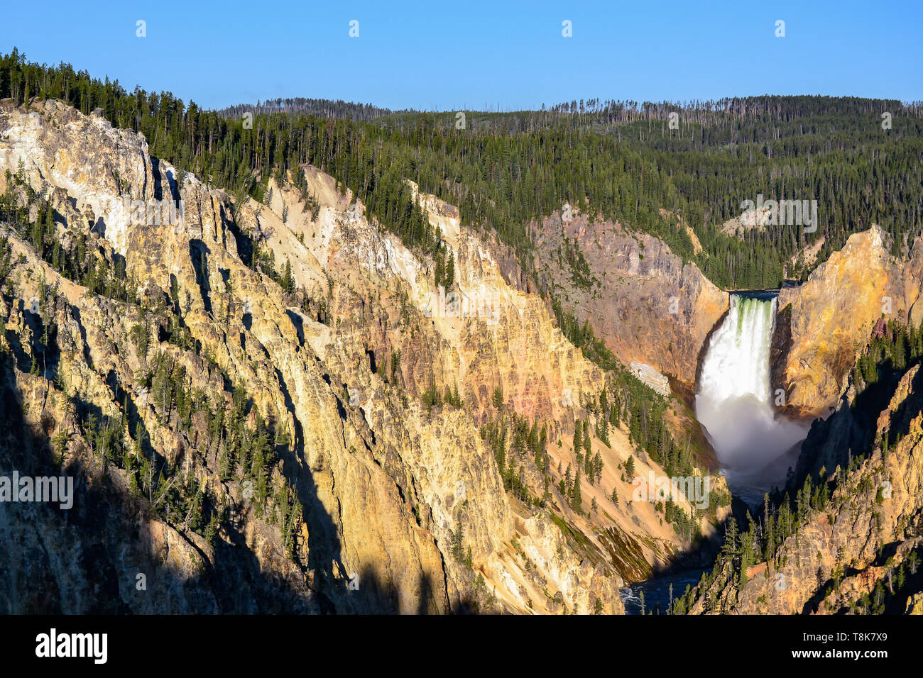 Yellowstone national park waterfalls hi-res stock photography and