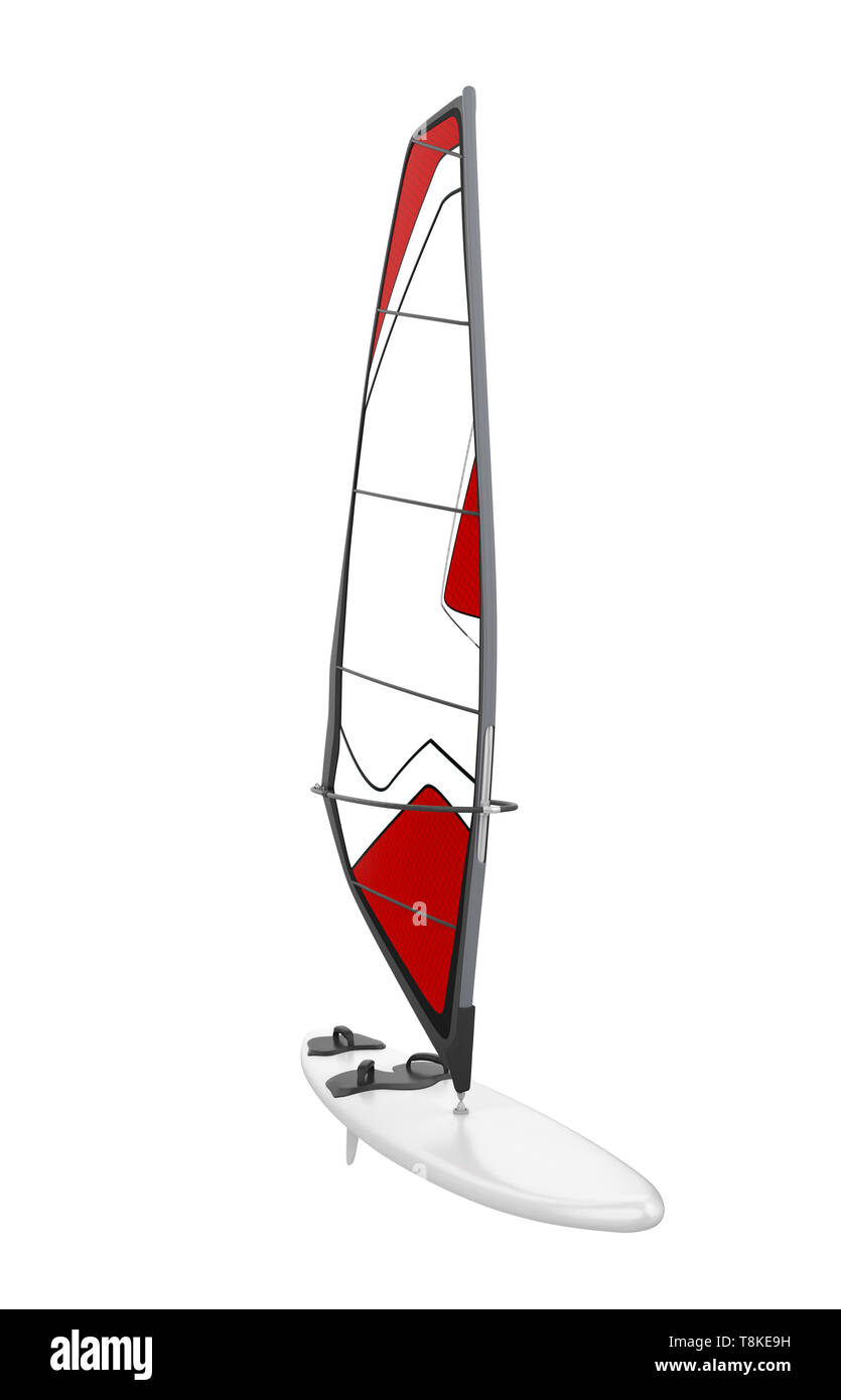 Windsurf Board Sail Isolated Stock Photo Alamy