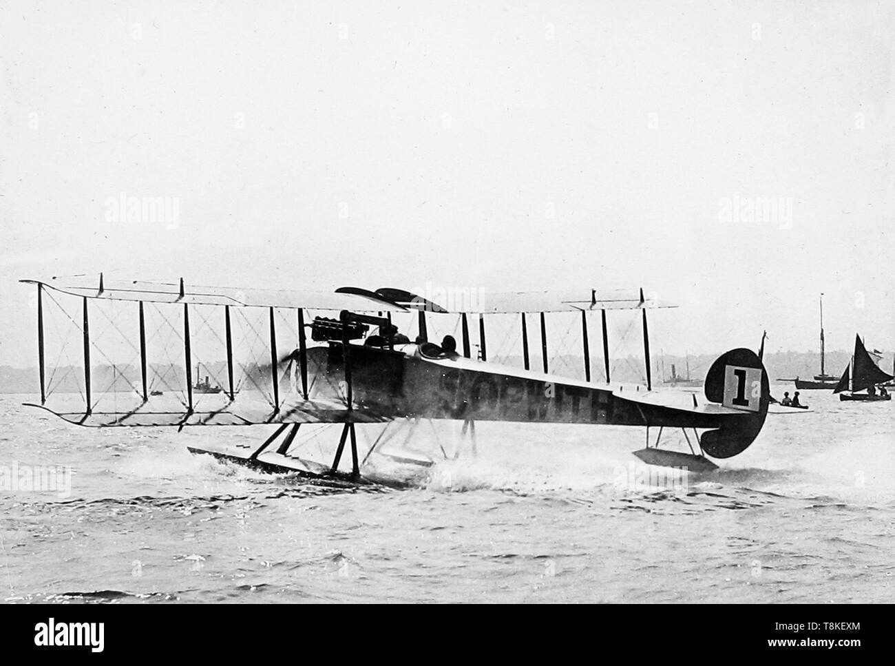 Early seaplane Stock Photo