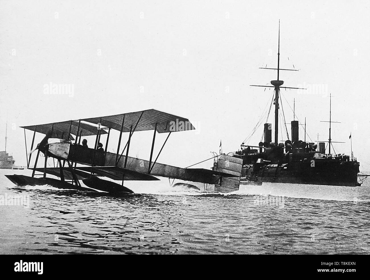 Early seaplane Stock Photo