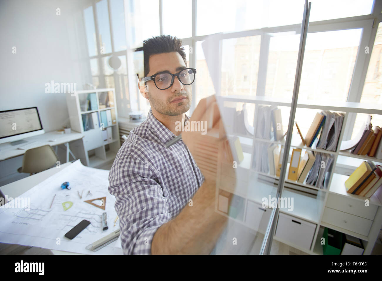 Engineer Planning Project Stock Photo Alamy