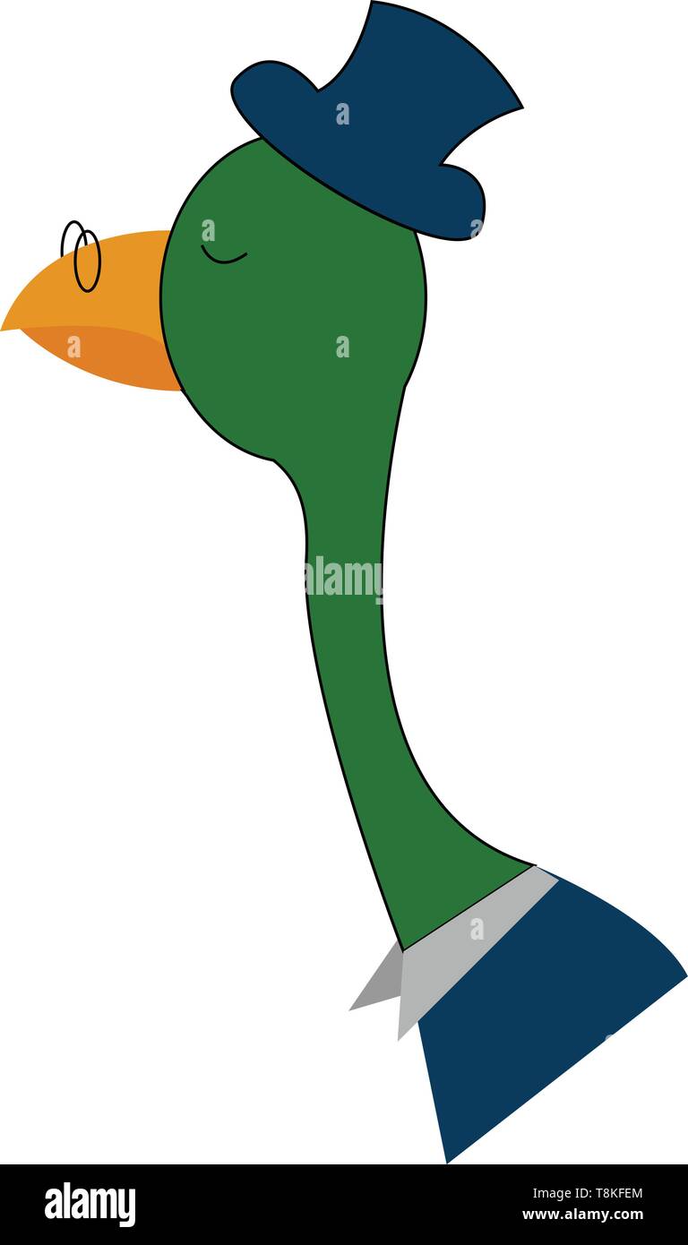 It an image of a bird wearing glasses, rather a cartoon of a bird., vector,  color drawing or illustration Stock Vector Image & Art - Alamy