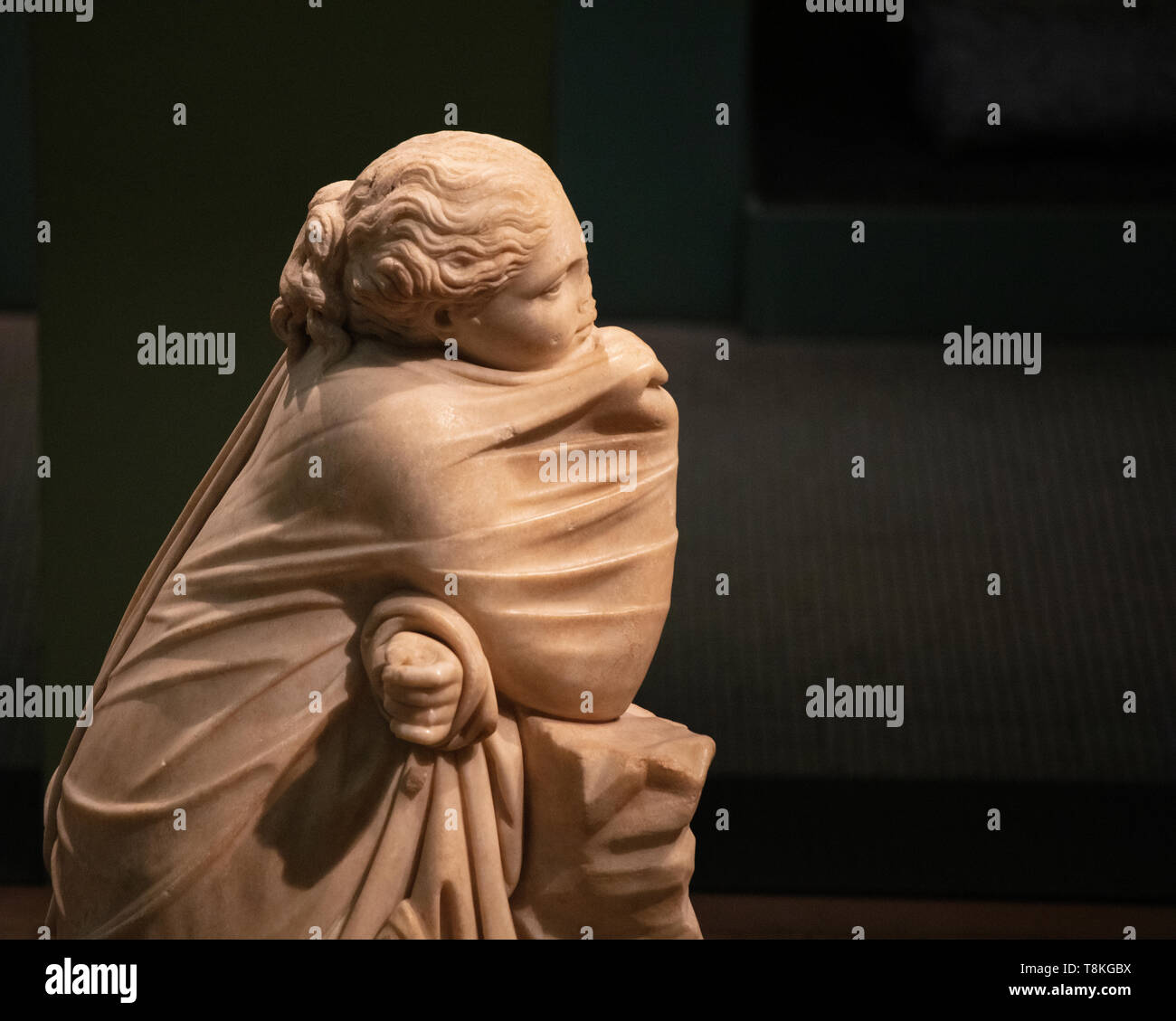 A second century BCE statue of a muse, probably Polyhymnia at the Museum Centro Montemartini, Rome Stock Photo