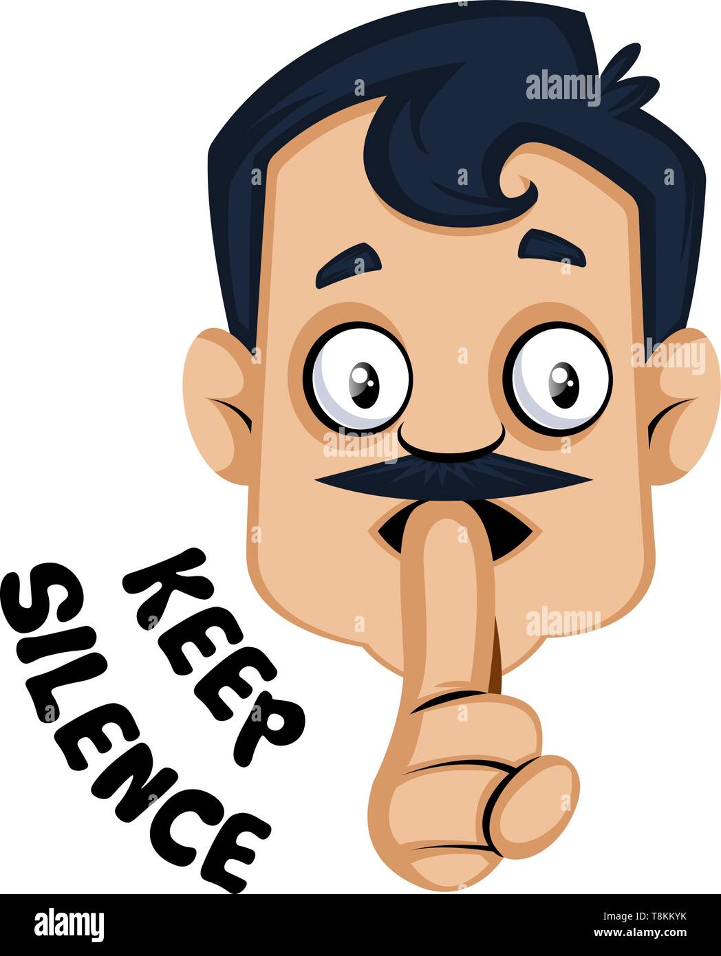 Man Is Is Showing Keep Silence Gesture Illustration Vector On White Background Stock Vector Image Art Alamy