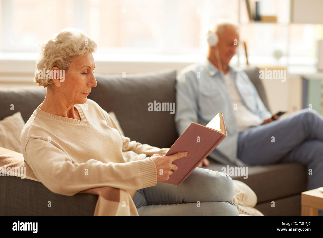 Senior Couple at Home Stock Photo
