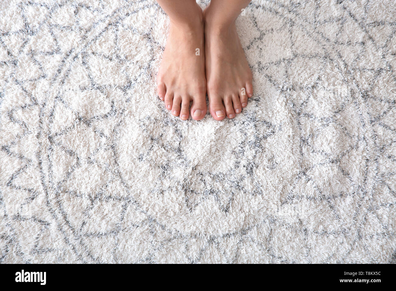 Woman Barefoot Carpet High Resolution Stock Photography and Images Alamy