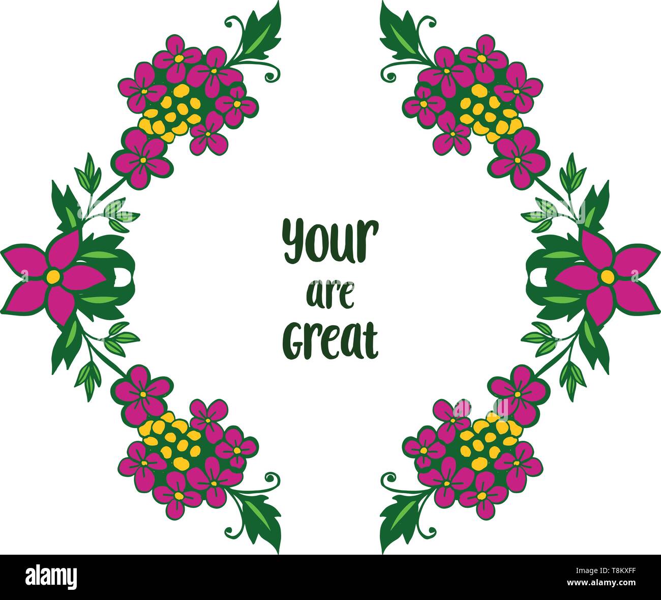 Vector illustration design of card your are great with elegant colorful ...