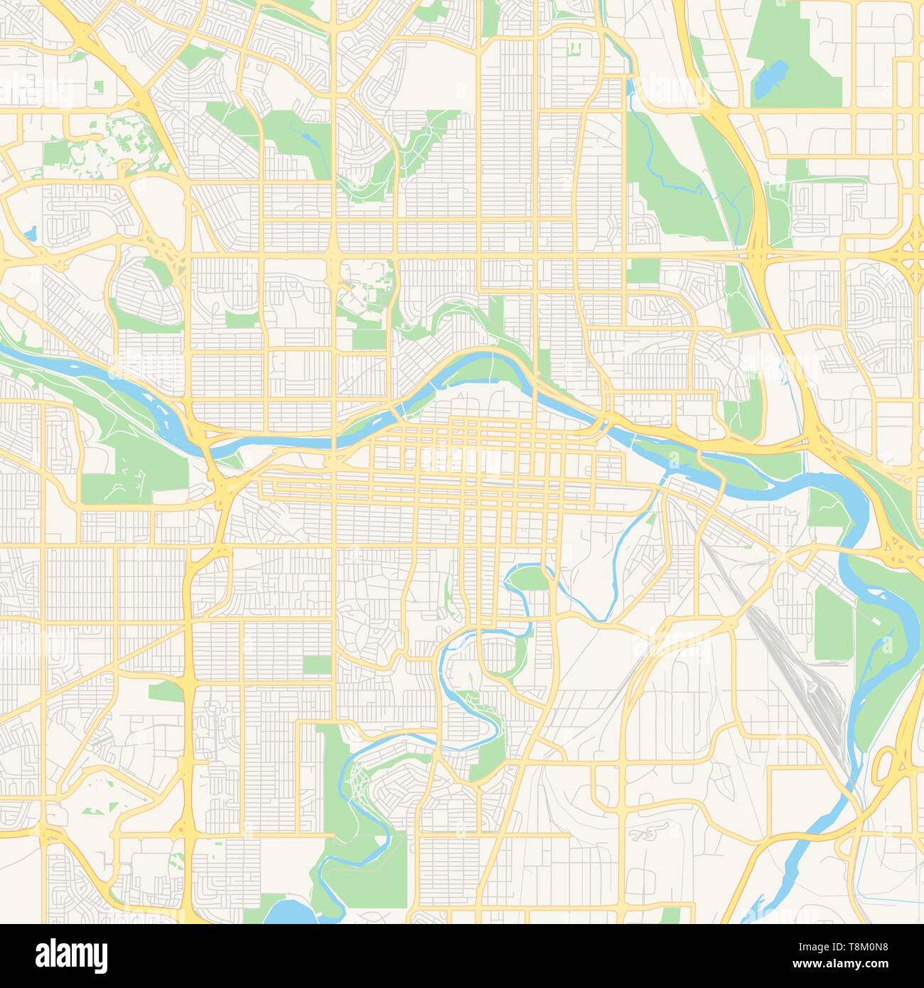 Printable Map Of Calgary Empty Vector Map Of Calgary, Alberta, Canada, Printable Road Map Created In  Classic Web Colors For Infographic Backgrounds Stock Vector Image & Art -  Alamy