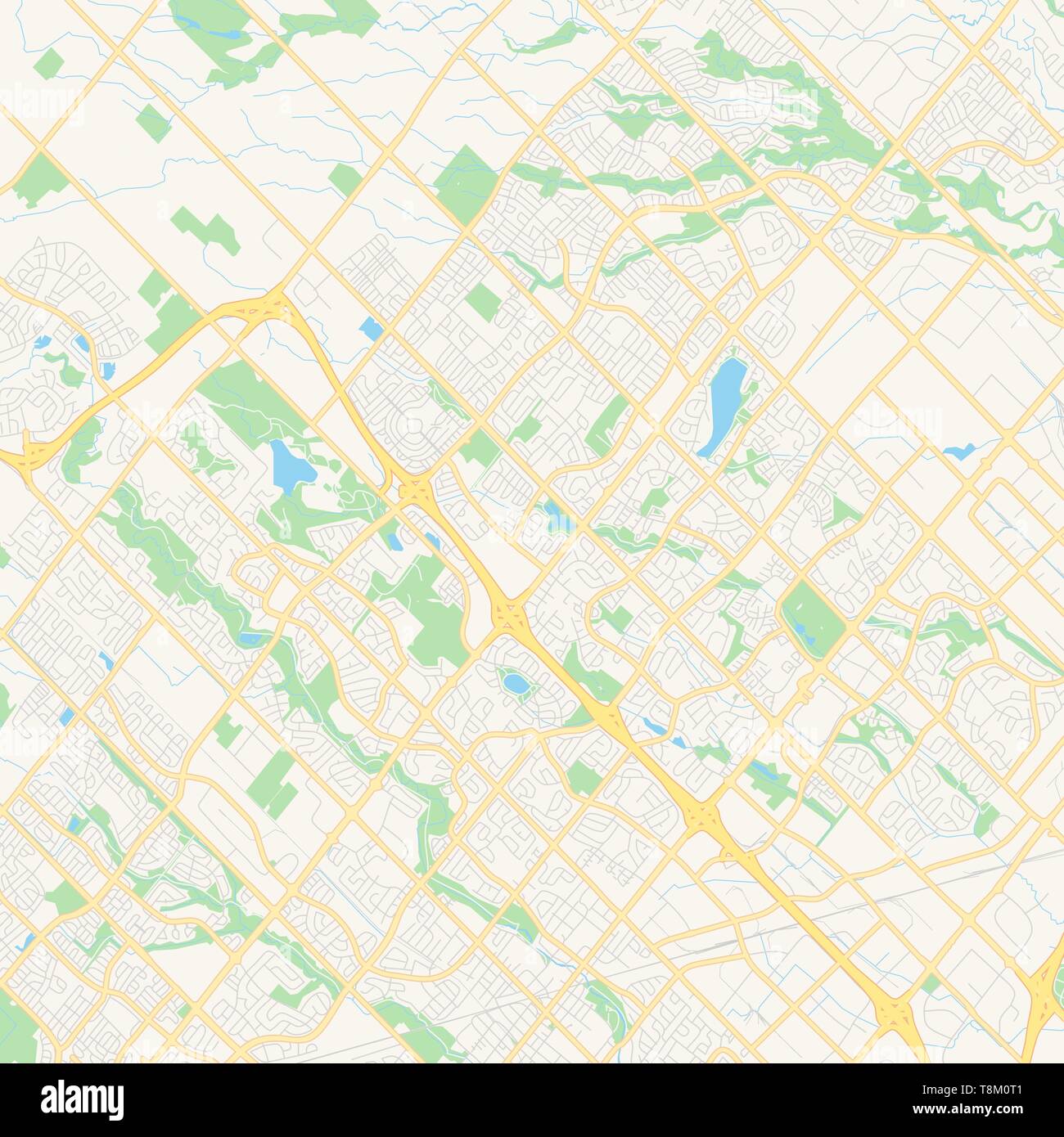 High-Resolution Stock Map of Brampton