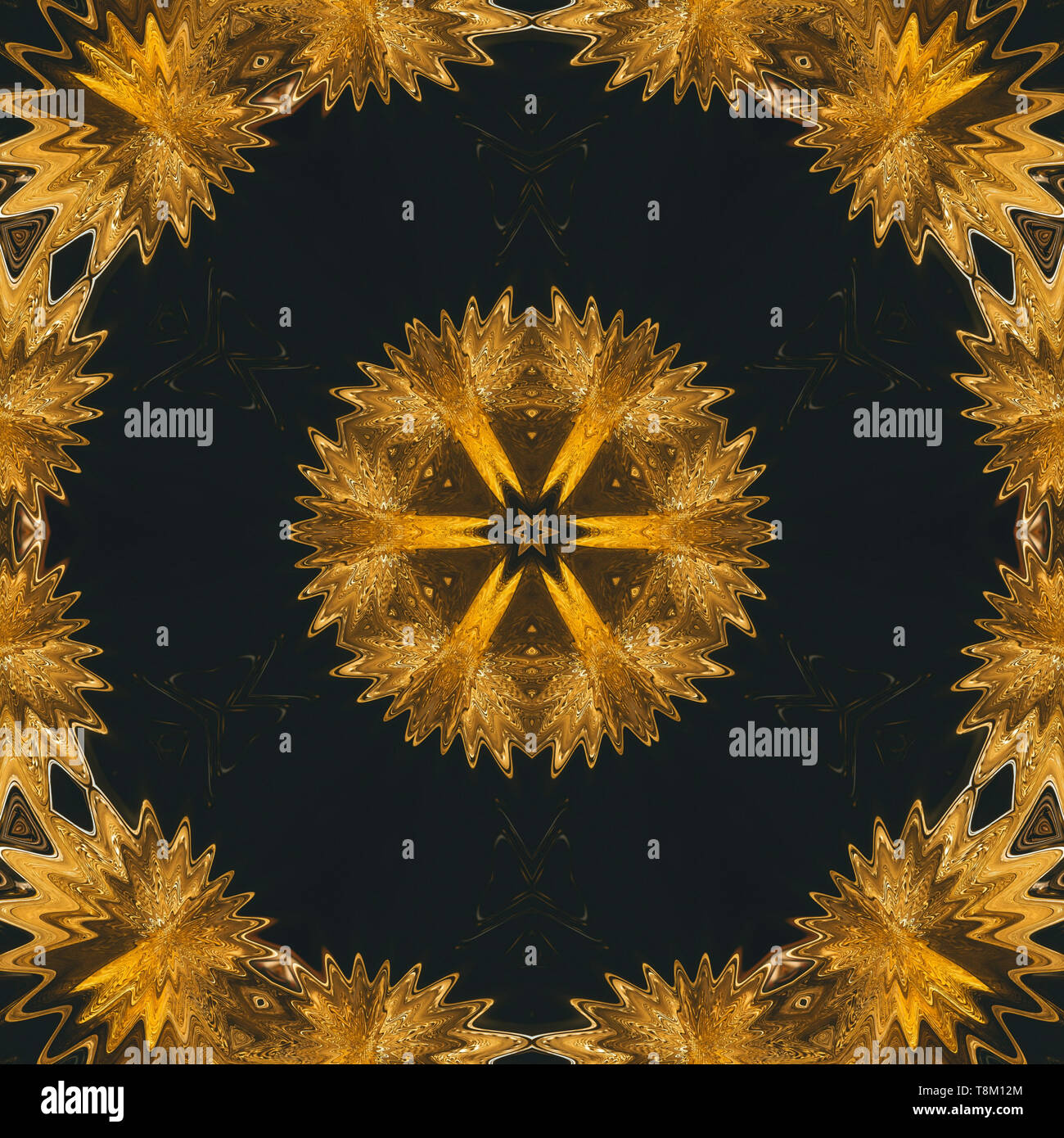Abstract liquid gold design pattern. Graphic painting in golden color ...