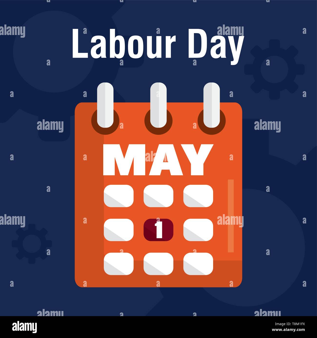 calendar reminder labour day vector illustration design Stock Vector