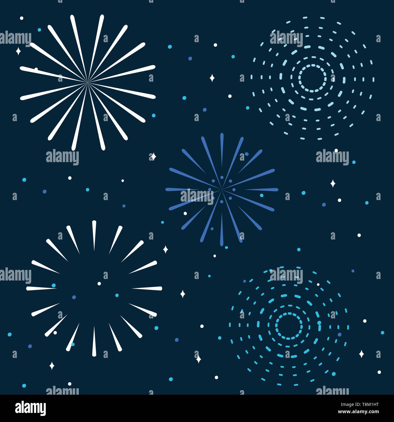 Fireworks display celebration vector illustration Stock Vector Image ...