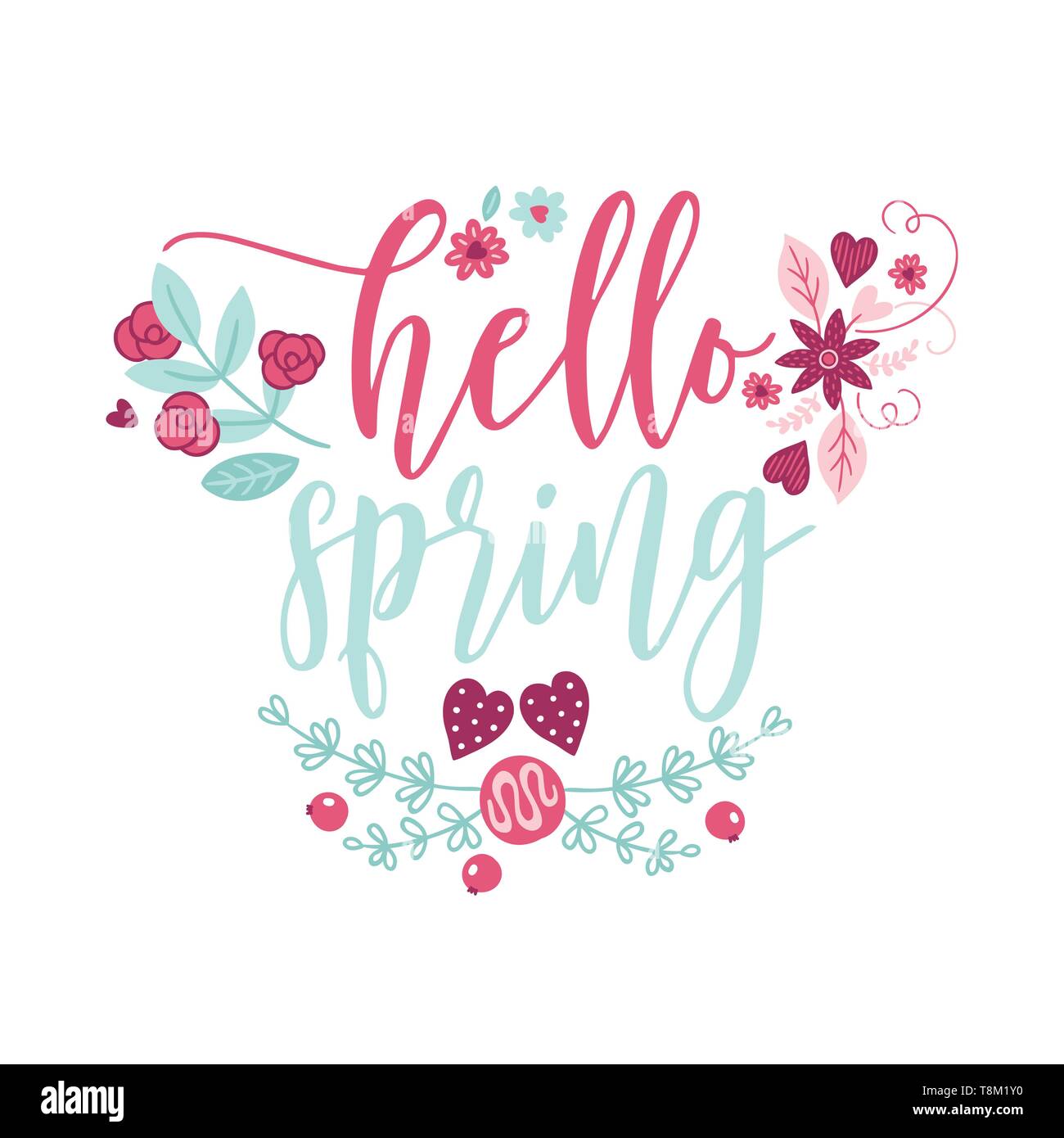 Hello spring banner design vector illustration Stock Vector Image & Art ...