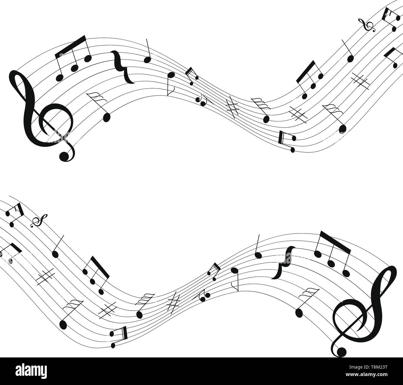 Music notes musical notes White background Vector illustrator Stock Vector Image & Art Alamy