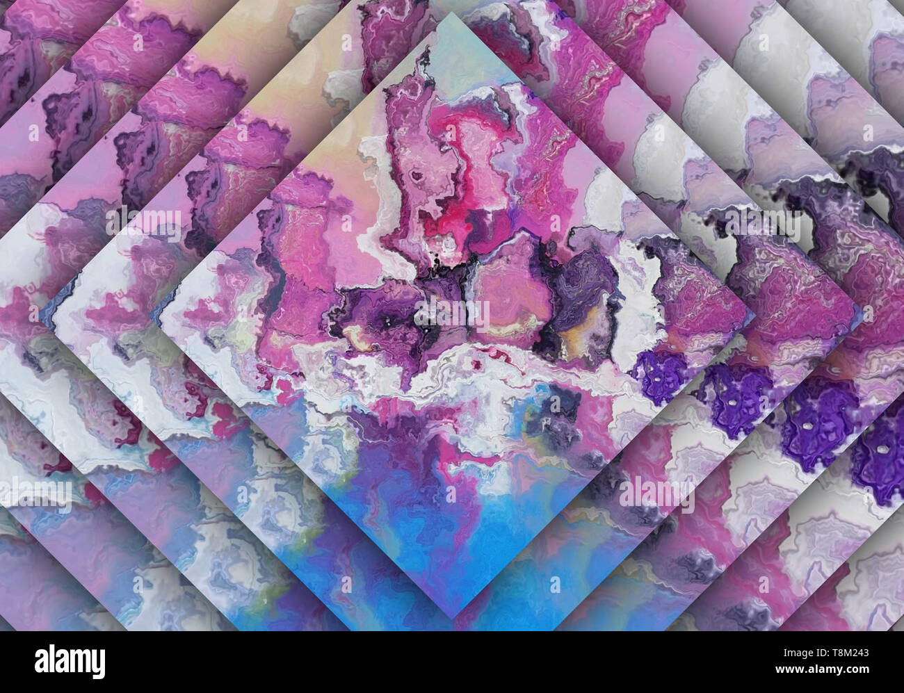 Fantasy style pastel colors pattern background. Watercolor and oil graphic imitation elements